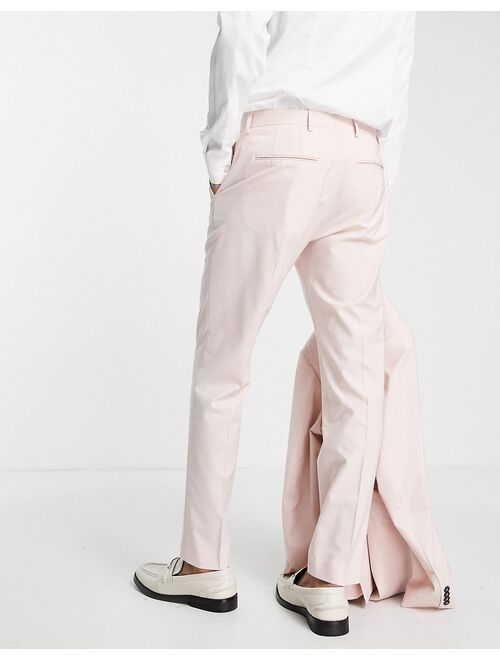 Selected Homme slim fit suit pants in dusty pink