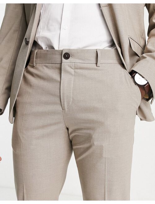 Selected Homme slim fit suit pants in sand