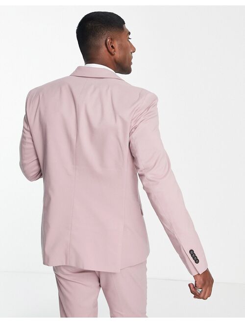 New Look slim suit jacket in mid pink