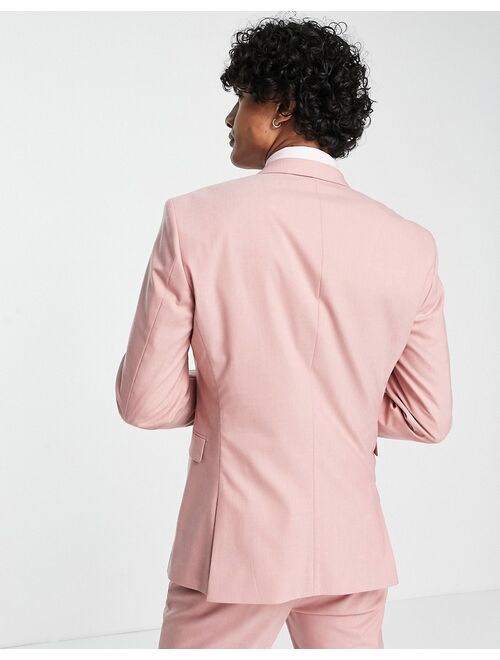 Selected Homme skinny fit suit jacket in pink