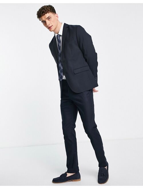 New Look skinny suit jacket in navy