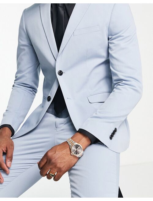 Jack & Jones Premium slim fit suit jacket in light blue