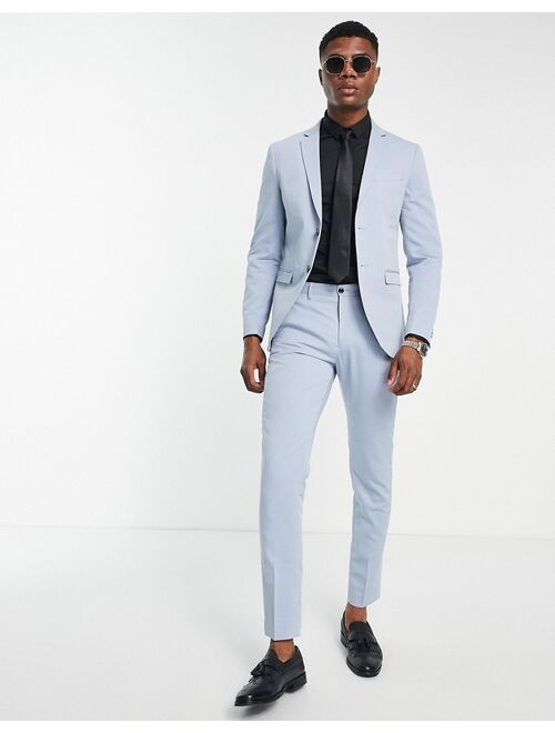 Jack & Jones Premium slim fit suit jacket in light blue