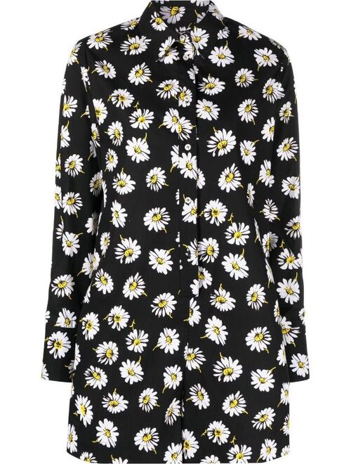 MSGM floral long-sleeve playsuit