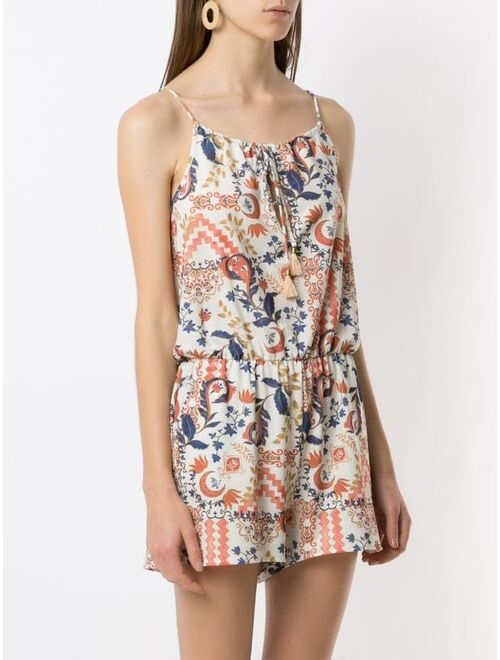 Lygia & Nanny Laya tile-print playsuit