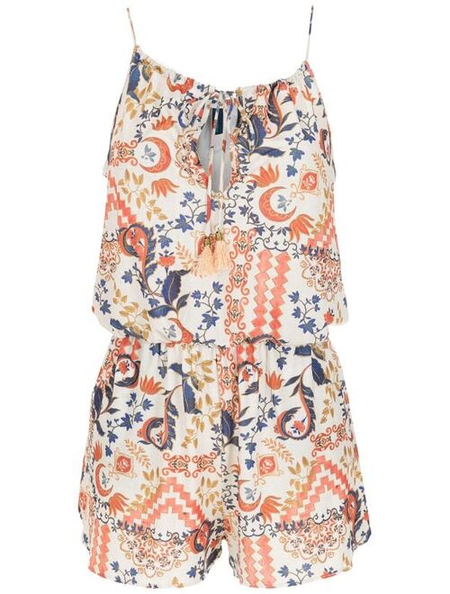 Lygia & Nanny Laya tile-print playsuit