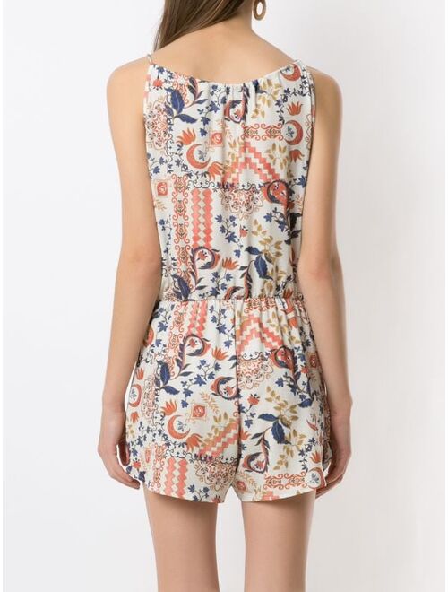 Lygia & Nanny Laya tile-print playsuit