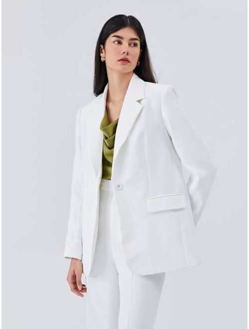 MOTF Premium Structured Single Button Blazer