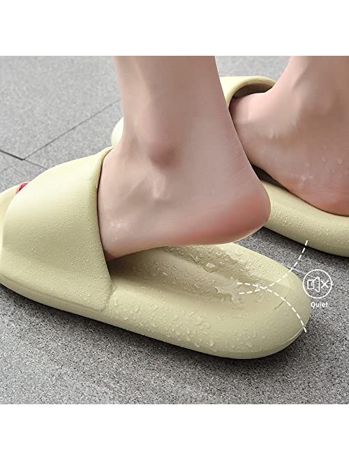 Boomsheep Clouds Slides for Women and Men Shower Slippers Home Slippers Cushion Sandals Quick Drying Non-Slip Lightweight Indoor and Outdoor Bathroom Spa Beach