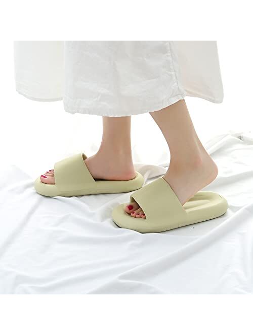 Boomsheep Clouds Slides for Women and Men Shower Slippers Home Slippers Cushion Sandals Quick Drying Non-Slip Lightweight Indoor and Outdoor Bathroom Spa Beach