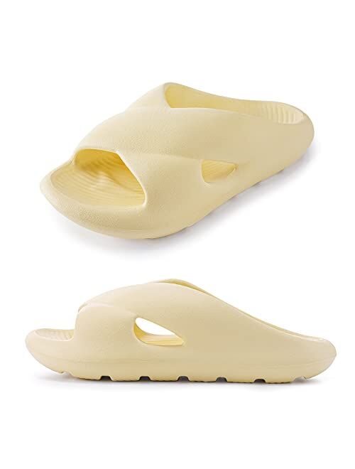 RelieFeet Pillow Slippers Cloud Cushion Slides for Men and Women, Non-Slip Quick Dry Shower Open Toe Sandals Pillow Slides, Bath Pool Gym House Massage Spa Slippers for I