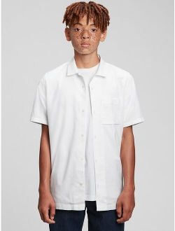 Teen Cotton Short Sleeve Oxford Shirt