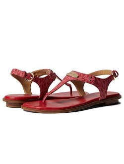 Women's MK Plate Flat Thong Sandals