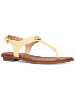 Women's MK Plate Flat Thong Sandals