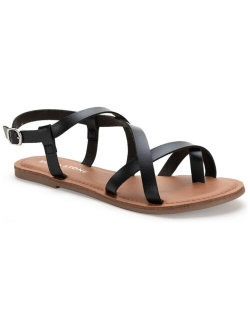 Roxxie Asymetrical Flat Sandals, Created For Macy's