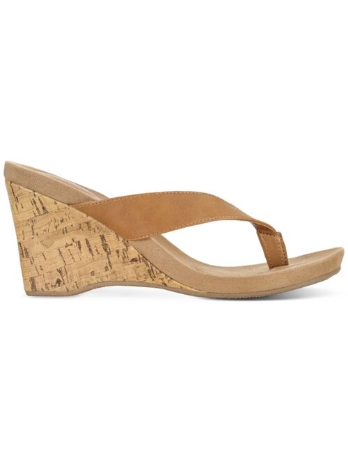 Style & Co Chicklet Wedge Thong Sandals, Created for Macy's