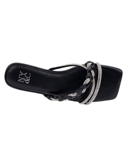 New York And Company Women's Alessia Rope Sparkle Slide Sandals