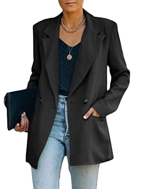 FARYSAYS Womens Casual Office Blazer Jackets Front Open Cardigan Work Suit