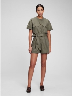 Linen-Cotton Romper