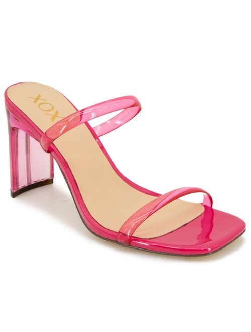 XOXO Women's Verena Special Occasion Lucite Heel Dress Sandal