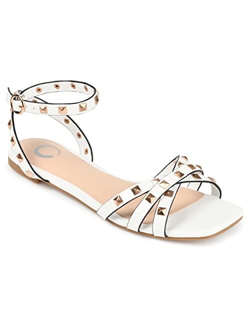 Journee Collection Women's Zendaya Ankle Strap Flat Sandals