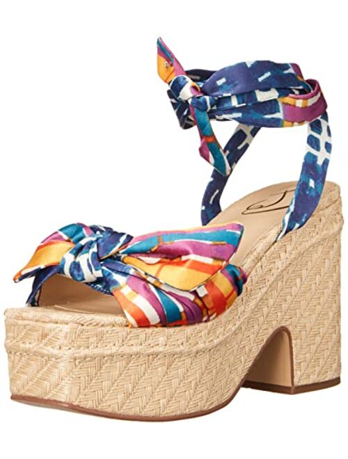 Sam Edelman Women's Tula Ankle-Tie Platform Wedge Sandals