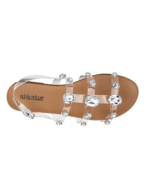 Olivia Miller Women's Crystal Clear Sandals