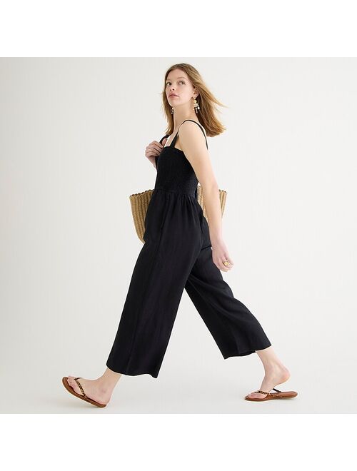 J.Crew Smocked linen jumpsuit