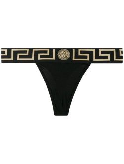 Medusa Greek key thong