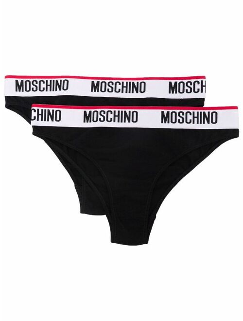 Moschino two-pack logo-tape briefs