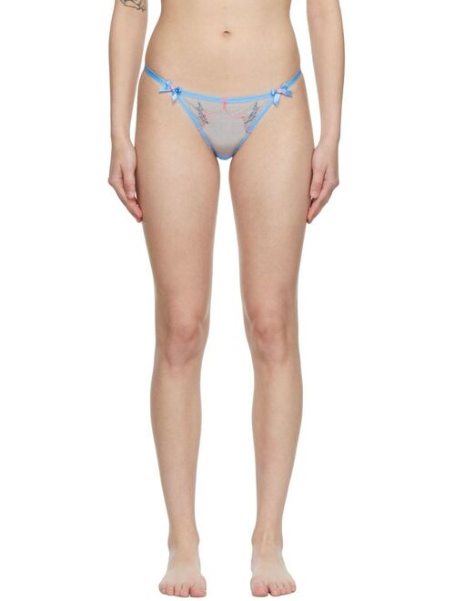 AGENT PROVOCATEUR Blue Lorna Thong