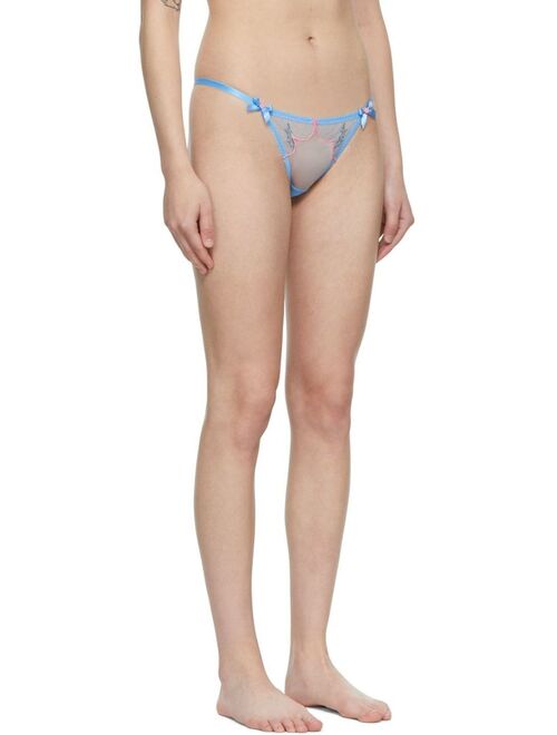 AGENT PROVOCATEUR Blue Lorna Thong