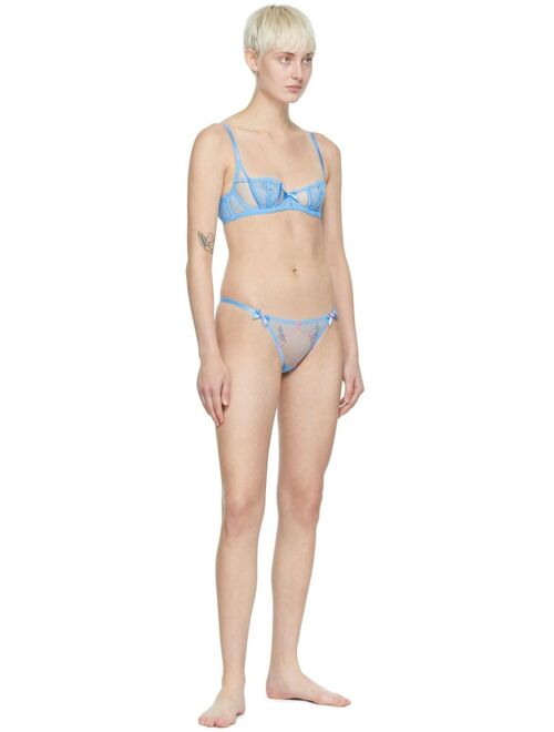 AGENT PROVOCATEUR Blue Lorna Thong