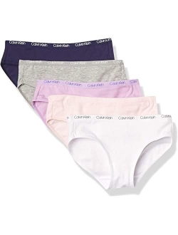 Girls' Underwear Cotton Bikini Panty, 5 Pack