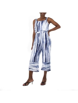 Women's Nina Leonard Print Wide-Leg Crop Jumpsuit