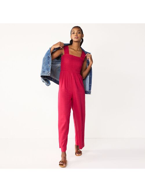 Women's DRAPER JAMES RSVP™ Smocked Wide-Leg Jumpsuit