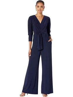 Puff Sleeve Tie Waist Jumpsuit