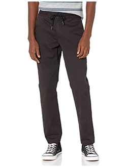 Men's Athletic-Fit Washed Chino Drawstring Pant