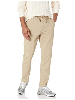 Men's Athletic-Fit Washed Chino Drawstring Pant