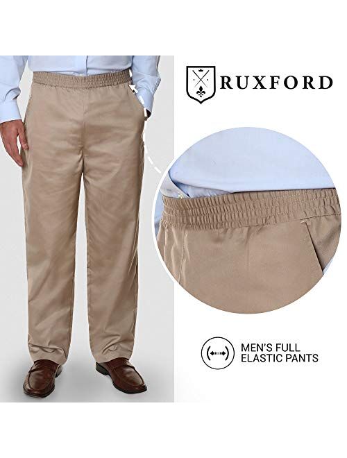 Ruxford Mens Elastic Waist Pants for Seniors - Adaptive Mens Pants for Elderly | Elastic Waist Pants for Men