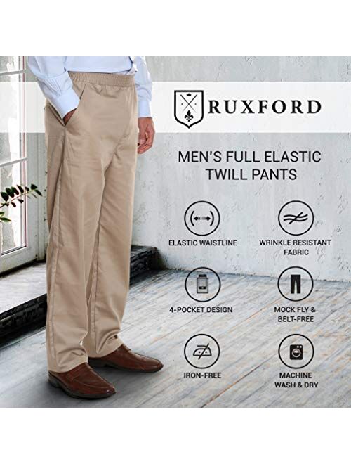 Ruxford Mens Elastic Waist Pants for Seniors - Adaptive Mens Pants for Elderly | Elastic Waist Pants for Men