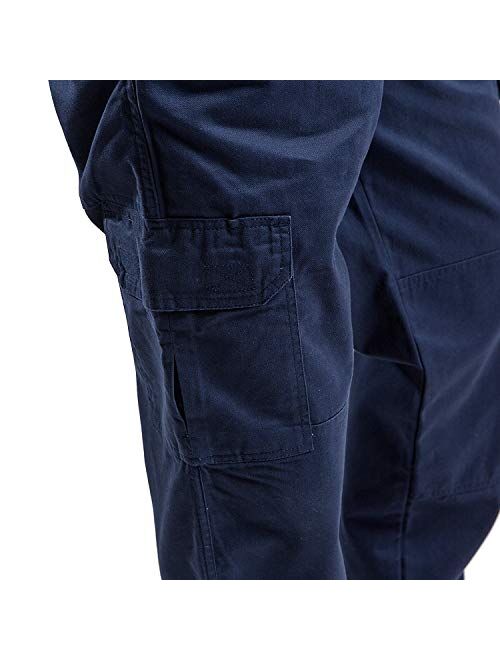 Titicaca Men's FR Cargo Pants Flame Resistant Pants Lightweight 7.5oz 100% Cotton Fire Retardant Elastic Waist Pants