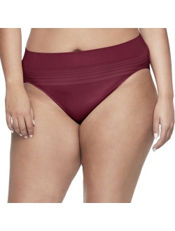 Warners No Pinching No Problem Seamless Striped Hi-Cut Panty RT5501P