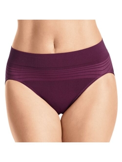 Warners No Pinching No Problem Seamless Striped Hi-Cut Panty RT5501P