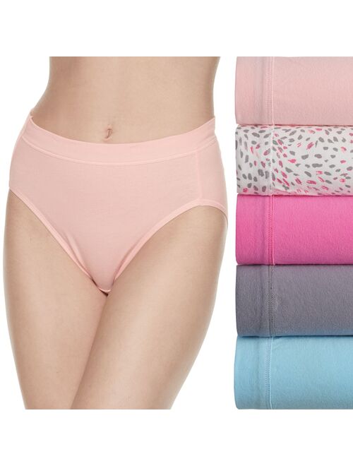 Women's Fruit of the Loom Signature 5-pack Cotton-Blend Stretch Hi Cut Panty 5DCSSHC