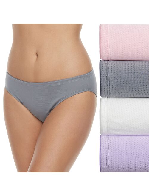 Women's Fruit of the Loom Signature 4-pack Breathable Micro Mesh Bikini Panties 4DBKBIK