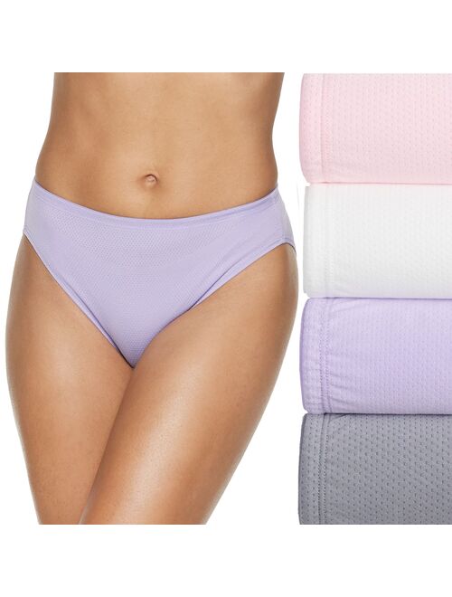 Women's Fruit of the Loom Signature 4-pack Breathable Hi-Cut Panty 4DSBBHC