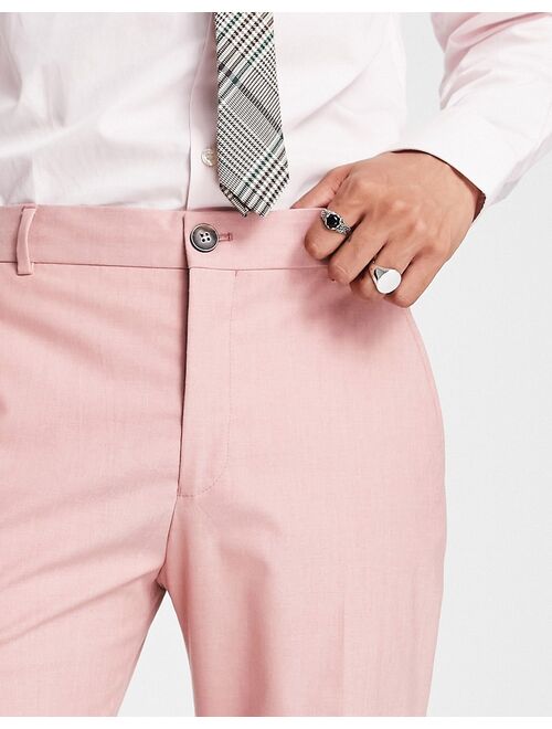 Selected Homme skinny fit suit pants in pink