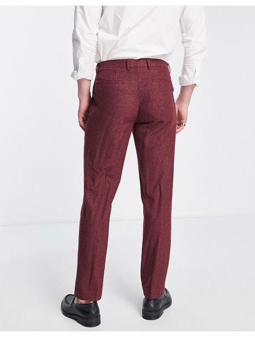 Harry Brown suit pants in berry tweed