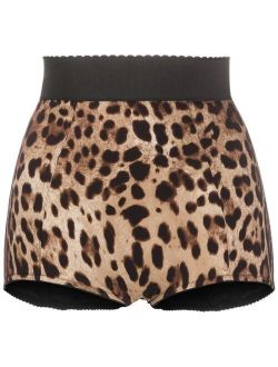 leopard print shaping-briefs